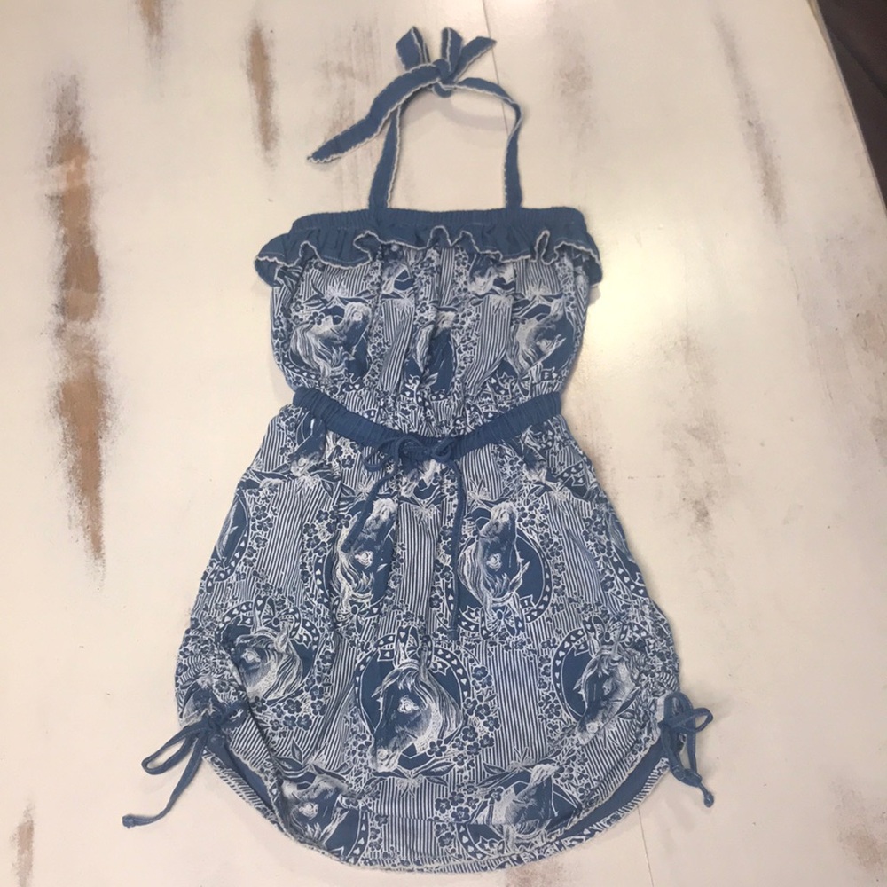 Girls Size 5 Paper Wings Halter Dress